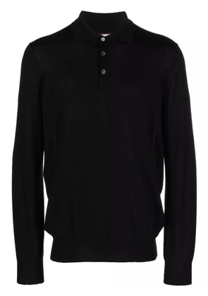Brunello Cucinelli long-sleeve virgin wool polo shirt - Black