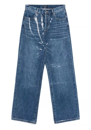 Ground Zero sequin-embellished jeans - Blue