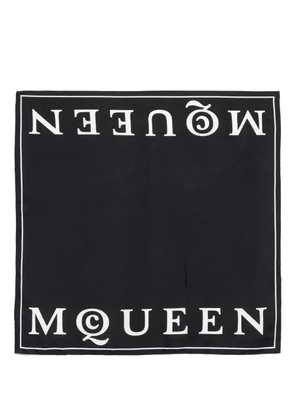 Alexander McQueen logo-print scarf - Black