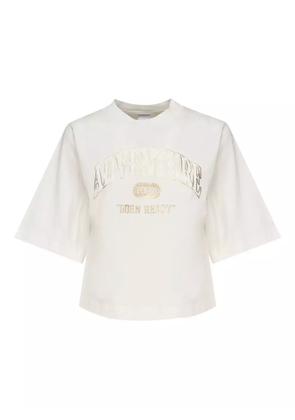 PINKO logo-print short-sleeve T-shirt - Neutrals