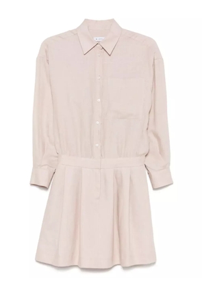 Manuel Ritz linen mini shirt dress - Neutrals