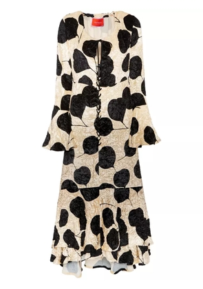 La DoubleJ Cocteau midi dress - Neutrals