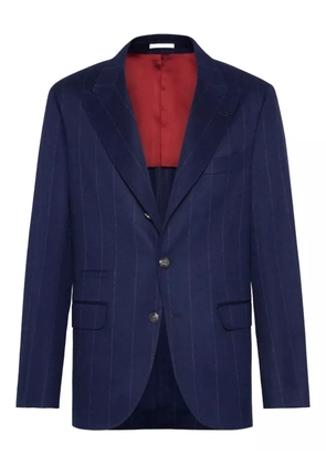 Brunello Cucinelli chalk stripe blazer - Blue