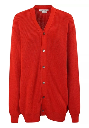 Comme Des Garçons Comme Des Garçons buttoned v-neck cardigan - Red