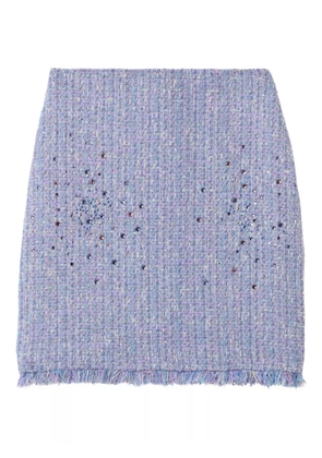 St. John lurex tweed embellished skirt - Purple