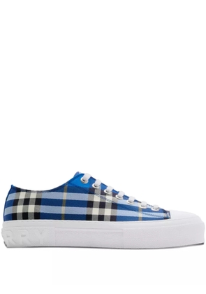 Burberry checked sneakers - Blue