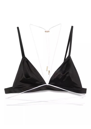 Maison Close Glow triangle bikini top - Black