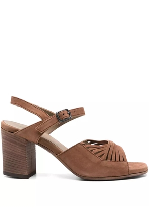 Pantanetti 80mm suede sandals - Brown