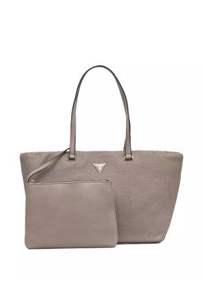 GUESS USA logo-plaque shoulder bag - Neutrals