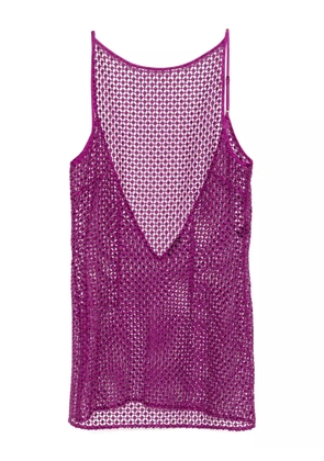 Kiki de Montparnasse Pointillee Mini V-Back dress - Purple