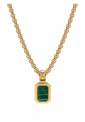 Nialaya Jewelry malachite and onyx necklace - Gold