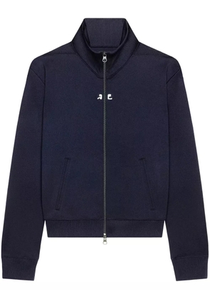 Courrèges logo-embroidered track jacket - Blue