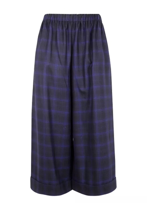 Daniela Gregis tartan cropped trousers - Blue