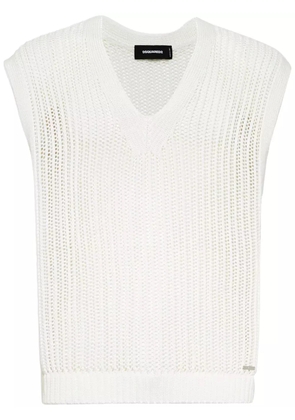 DSQUARED2 open-knit vest - White