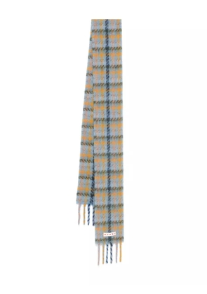 Marni checked scarf - Blue