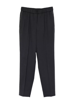 Peserico elasticated-waist side-stripe trousers - Blue