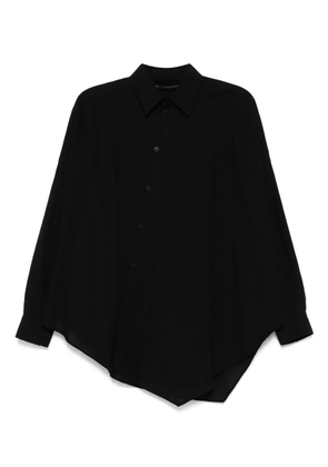 Forme D'expression asymmetric cotton shirt - Black