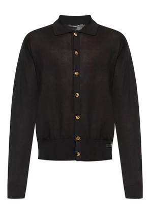 Versace polo-collar button-up cardigan - Black