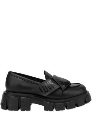 Love Moschino logo-motif loafers - Black