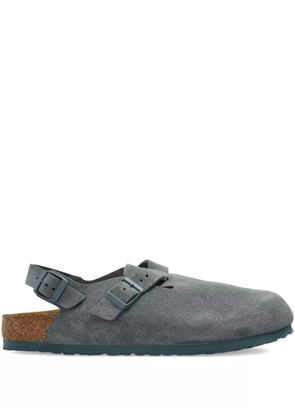 Birkenstock Tokio suede buckle mules - Grey