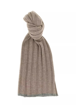 Brunello Cucinelli ribbed cashmere scarf - Neutrals