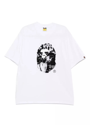 A BATHING APE® logo-printed t-shirt - White