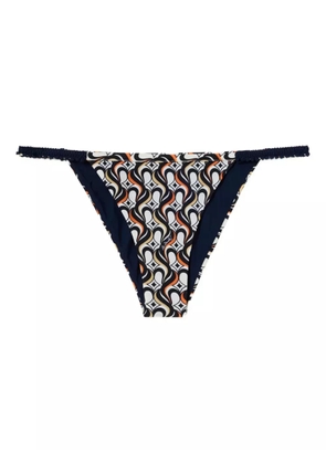 La DoubleJ Fonda geometric-print string bikini bottom - White