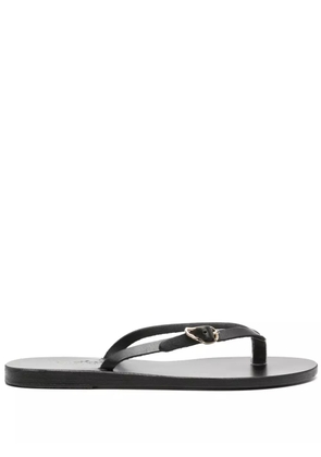 Ancient Greek Sandals leather slip-on flip flops - Black