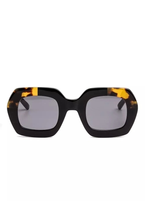 Kaleos Mountains geometric tortoiseshell sunglasses - Black