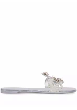Giuseppe Zanotti Turchesite flat sandals - Silver