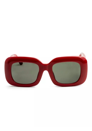 Linda Farrow rectangle-frame sunglasses - Red