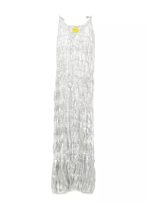 Marques'Almeida crinkled slip dress - Silver