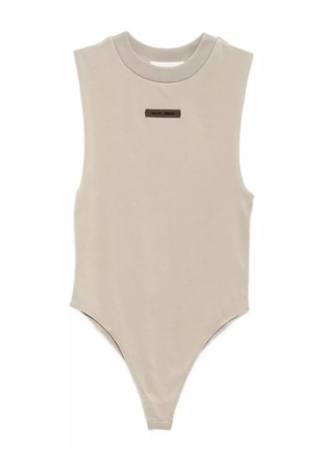 FEAR OF GOD ESSENTIALS sleeveless logo-plaque bodysuit - Grey
