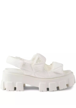 Prada 55mm Monolith sandals - White