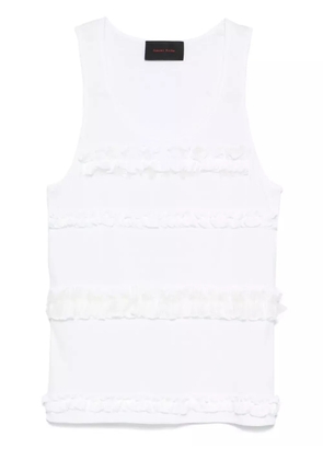 Simone Rocha ruffle frill tank top - White