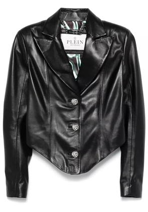 Philipp Plein leather blazer - Black