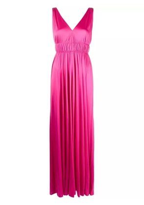 P.A.R.O.S.H. V-neck pleated maxi dress - Pink