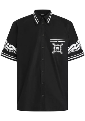 Dolce & Gabbana printed poplin shirt - Black