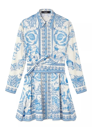 Versace Underwater Barocco shirt dress - Blue