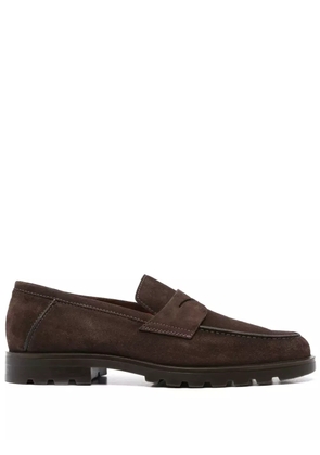 Santoni suede loafers - T50 BROWN