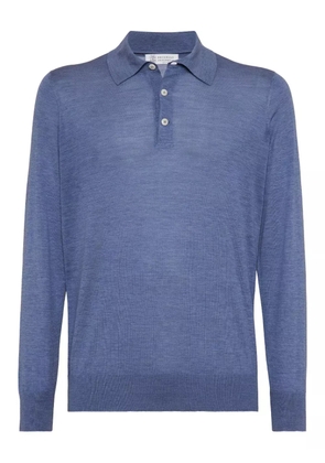 Brunello Cucinelli lightweight knitted polo shirt - Blue