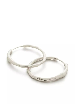 Monica Vinader Siren muse medium hoop earrings - Silver