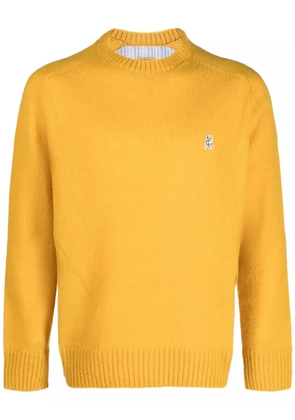 Undercover logo-patch wool jumper - Yellow