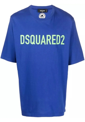 DSQUARED2 logo-print detail T-shirt - Blue