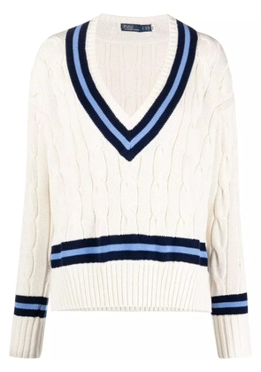 Polo Ralph Lauren cable-knit cricket jumper - Neutrals