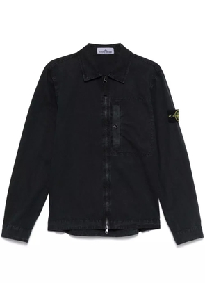 Stone Island Compass-badge shirt jacket - Blue