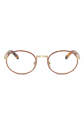 Prada Eyewear round-frame glasses - Brown