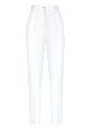 Dolce & Gabbana high-waisted gabardine trousers - White