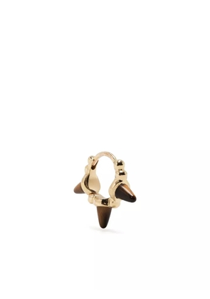 MARIA TASH 18kt yellow gold Spike tiger-eye hoop earring