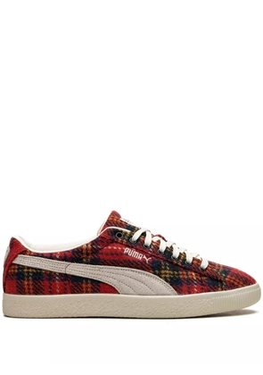 PUMA Suede VTG Harris Tweed 'Frosted Ivory/Red' sneakers